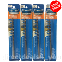 Century Drill &amp; Tool Multi-Material 80218 1/4&quot; Drill Bit Pack Of 4 - £32.59 GBP