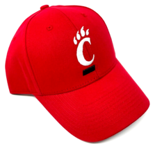 University Of Cincinnati Bearcats Logo Solid Red Curved Bill Adjustable Hat Cap - £13.62 GBP