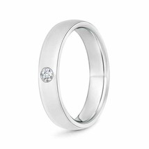 ANGARA Gypsy Set Round Diamond Solitaire Wedding Band for Men in 14K Solid Gold - £744.79 GBP