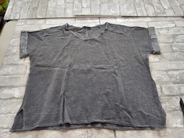 1980s M/L Tweeds Boxy Gray Short Sleeve Shirt Made in Italy - $21.99