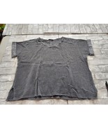 1980s M/L Tweeds Boxy Gray Short Sleeve Shirt Made in Italy - $30.00 CAD
