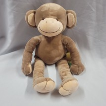 Vintage 2003 Gymboree Stuffed Plush Monkey  Soft Squishy Tan Brown Beans 10" 15" - £78.84 GBP