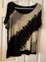 B.L.E.U. Women&#39;s Stud Shirt Size L,  beige, black, brown,  rayon, spandex - £11.01 GBP