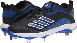 Adidas Men&#39;s Icon 6 Bounce Metal Baseball Cleat Blue Black FV9350 Size 8 - £79.23 GBP