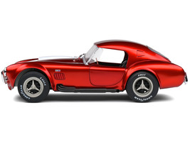 1965 Shelby Cobra 427 MKII Red Metallic w White Stripes 1/18 Diecast Car Solido - £58.58 GBP