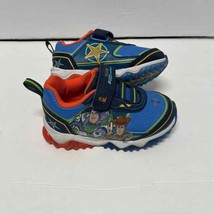 Disney Toy Story Boy Light Up Sneakers Woody Buzz Toddler Size 6 Pixar Character - £17.38 GBP