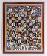 1993 musee du Louvre of Paris Souvenir Poster Framed Gorgeous - $495.01