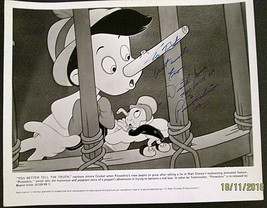 Walt Disney:Dick Jones:Voice Of (Pinocchio) Hand Sign Autograph Photo (Wow) - £154.64 GBP