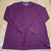 Men’s Cactus Authentic Quality Size L Burgudy Long Sleeve Henley Thermal... - $13.93