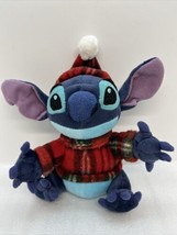 Stitch Holiday Plush 2017 Rare 6” Disney Christmas Flannel Coat/Hat Tag ... - $16.87