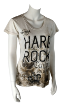 Hard Rock Cafe Couture San Antonio Love All Serve All Womens Biker Tee Large - £16.07 GBP