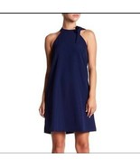 NWT $110 Vanity Room Sleeveless Tie-Neck Shift Dress Size Small Navy Blue - $29.17 CAD