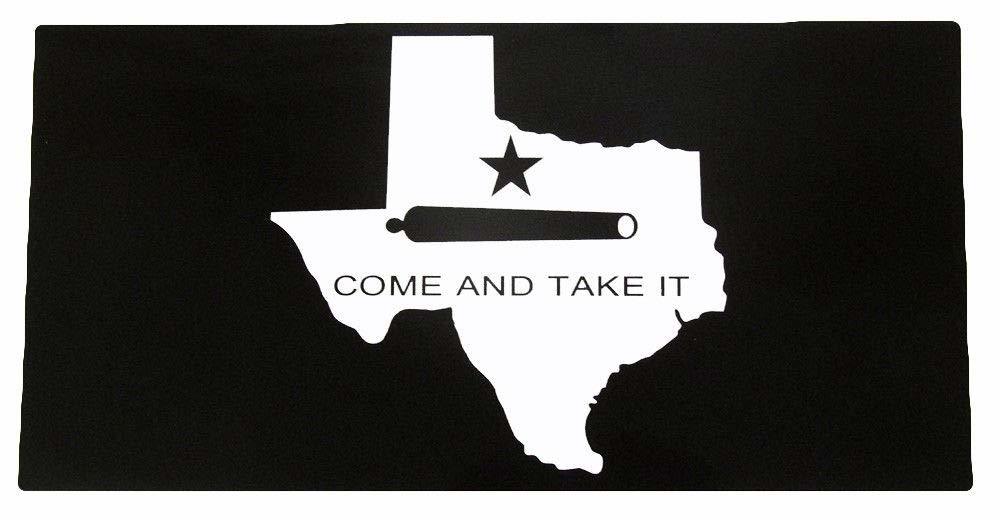Primary image for K's Novelties Set of 6 Texas Come and Take It Black/White Decal Bumper Sticker