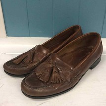 Johnston and Murphy camel brown leather tassel loafers men’s size 10.5 - £27.69 GBP