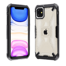 Honeycomb Pattern Case w/ Black TPU Bumper for iPhone 12/12 Pro 6.1″ CLEAR - £6.73 GBP