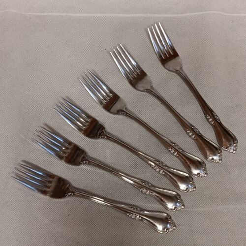 Primary image for Breton Rose Dinner Forks 6 Stainless Steel Made in Japan Unknown Manufacturer
