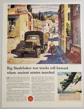 1944 Print Ad Studebaker War Trucks  in Europe WW2 Boeing Flying Fortress - £12.04 GBP