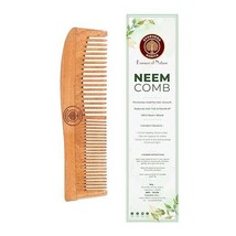 Neem Wood Comb for Stimulating Hair Growth, Helps in Dandruff Removal li... - $10.50