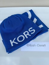Michael Kors Mens Hat ,Scarf Gift Set - Electric Blue - £47.16 GBP