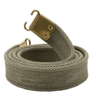 OD British Enfield Rifle Sling With Brass Ends Authentic Reproduction - $287.19 MXN