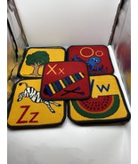 13 Kids Children Alphabet Letters Carpet Spots School Play Rug Squares H... - $831.74 MXN