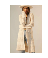 New Anthropologie Textured Duster Cardigan $180 SMALL Ivory Open Style - $88.20