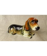 Vintage Ceramic Laying Basset Hound Dog Ornament - $580.89 MXN