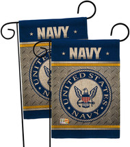 US Navy Burlap - Impressions Decorative 2 pcs Garden Flags Pack GP108422-DBAE - £32.48 GBP