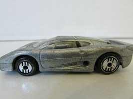Mattel Hot Wheels 1992 Silver Grey Sports Car Metallic Made In Malaysia H2 - $3.62