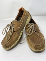Sperry Top Sider Lanyard Men&#39;s 2 Eye Boat Deck Shoes Size8.5M Tan 0777924 - $13.86