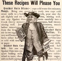 Quaker Oats Pleasing Recipes 1897 Advertisement Victorian Hot Cereal DWKK9 - $22.50