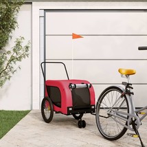 Pet Bike Trailer Red and Black Oxford fabric, iron, PVC Small - $179.18