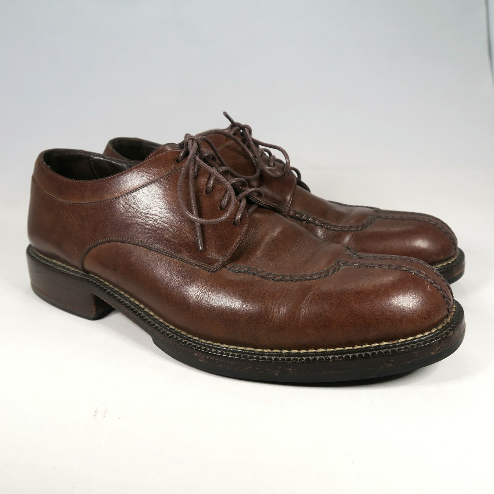Cole Haan Country Split Toe Derby Shoes Brown Leather Men&#39;s US 9 - $29.70