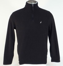 Nautica Signature Black Fleece 1/4 Zip Pullover Jacket Mens NWT - $74.99