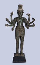 Ancien Khmer Style Debout Bronze Bayon Style Lokeshvara Statue - 122cm/49 &quot; - £3,325.04 GBP