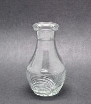 Small Clear Glass Wave Design Collectible Round Bud Vase Height = 5.5 in... - $13.61
