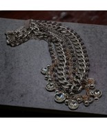 Vintage Cookie Lee Multi strand chain necklace, Rhinestone chain can be ... - $41.03 CAD
