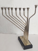 Vintage 60s Judaica Wainberg Jerusalem SilverPlated Kinetic Hanukah Meno... - $138.00