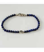 David Yurman 925 Sterling Silver Lapis Beads Hamsa Hand Men&#39;s Bracelet 8&quot; - €508,50 EUR