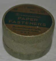 Vintage Dennison&#39;s L4R Paper Fasteners Container - $28.04