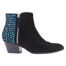 Giuseppe Zanotti Crystal Encrusted Heel Booties Women Black Size 38 - $292.60