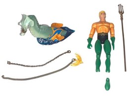 Aquaman 2001 DC Direct Comics Action Figure &amp; Sea Horse &amp; Accessories Fo... - $27.21