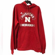 Adidas Nebraska Huskers Pullover sweatshirt Hoodie - Scarlet men’s size XL - $28.31