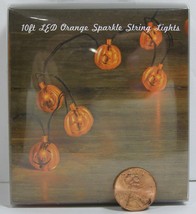Hobby Lobby Halloween 10&#39; LED Orange Sparkle Lights SL-AM 1533217 - £10.41 GBP