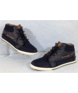 Aldo Kunde-2 Mens Blue Canvas High Top Fashion Sneaker Moc-Toe Shoes Siz... - $64.88