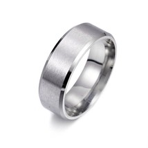 ZG 2021 Stainless Steel Ring Men Titanium Black Men's Jewelry Ring Black Circle  - $10.85