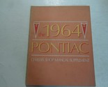 1964 Pontiac Châssis Atelier Manuel Supplément Minor Usure Taches Usine ... - $20.98
