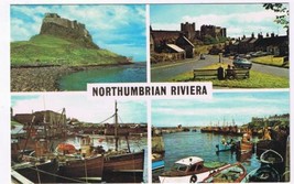 United Kingdom UK Postcard Northumbrian Riviera Multi View Lindisfarne Seahouses - £1.68 GBP