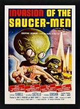 Invasion of the Saucer Men UFO Poster Framed - $44.94