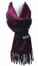 Plaid-Purple/Black/Gray Scarves Mens Womens Wool Scarf Warm Wool 100% Ca... - £14.38 GBP